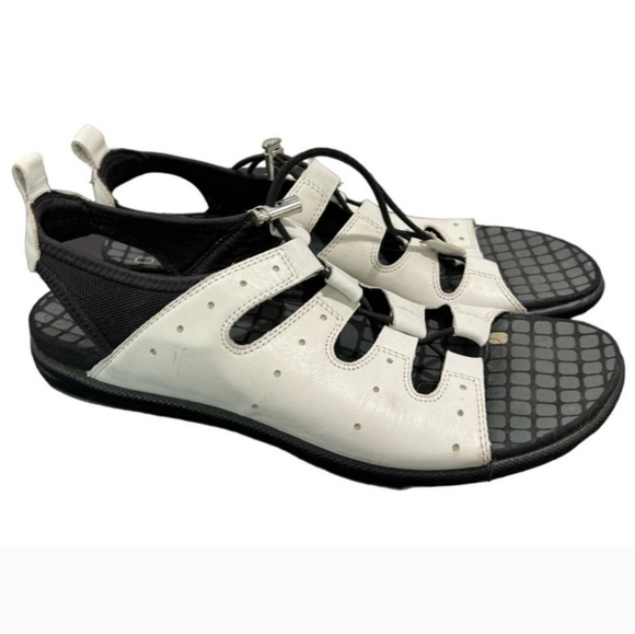Ecco Shoes - Ecco Leather Sandals Toggle Shoes Womens EU 41 Ghillie Comfort Strap